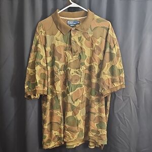 Ralph Lauren Men's Camouflage Polo Shirt - Green and Brown